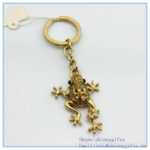 Diamond frog metal handmade keychain for gifts